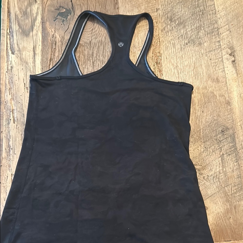 Lululemon Athletica Black Camo Racerback Tank Top